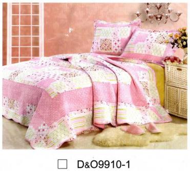 ลายผ้าคลุมเตียงลายพิมพ์ สีชมพู