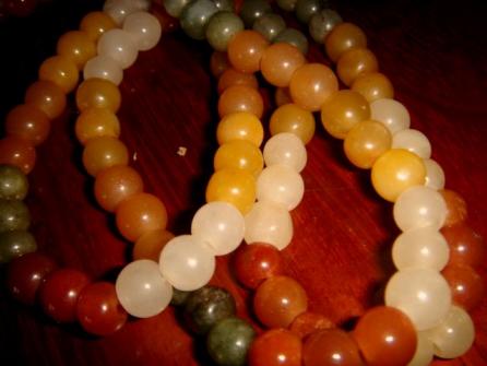 สร้อยประคำหินสีส รวมหลายๆ สี สีสดสวยมาก ชนาด 30 นิ้ว